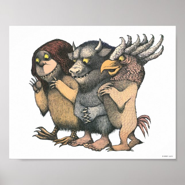 Poster Onde Vivem os Monstros | Criaturas (Frente)