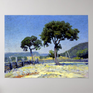 Poster Onderdonk - Árvores de Carvalho ao Vivo