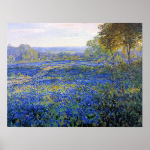 Poster Onderdonk - Campos De Bluebonnets 1920