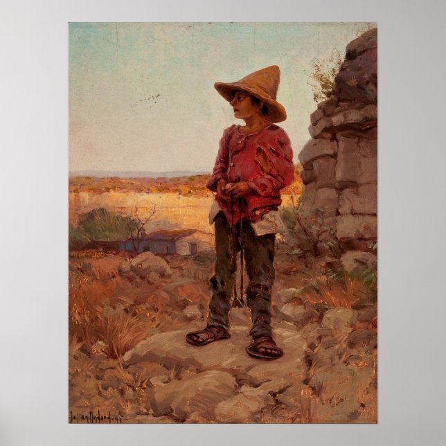 Poster Onderdonk - Pecuária Em San Antonio Triry 1909 (Frente)