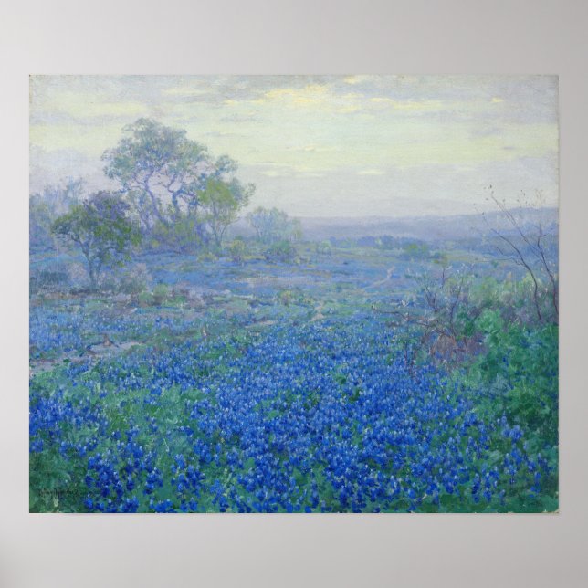 Poster Onderdonk - Um Dia Nublado Bluebonnets 1918 (Frente)