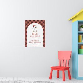 Poster One Jolly Goose Modern First Birthday Welcome Sign