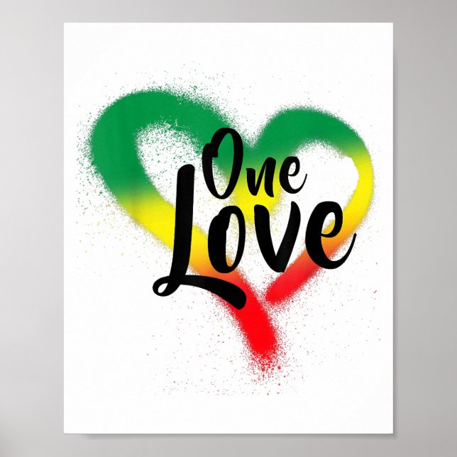 Poster One Love One Heart Reggae Vibes (Frente)