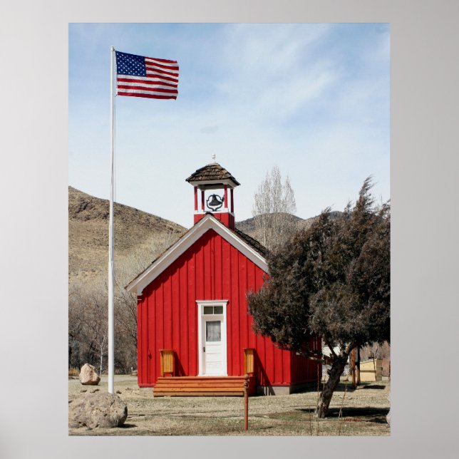 Poster One-Room Red Schoolhouse, Wellington, Nevada (Frente)