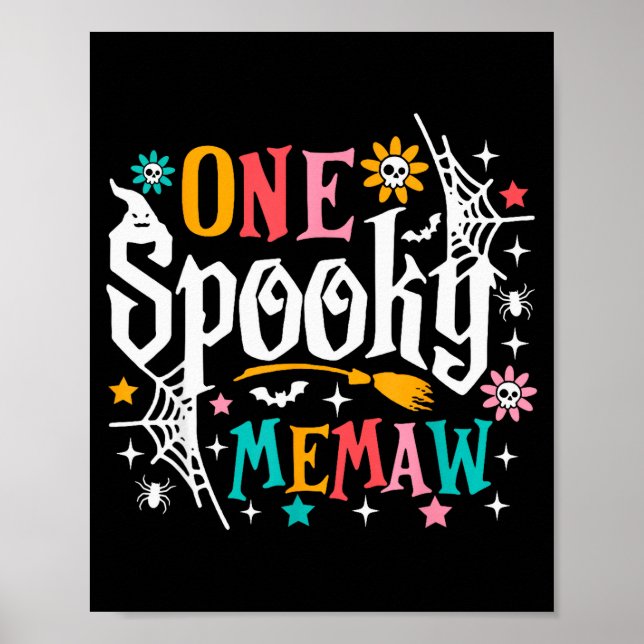 Poster One Soky Memaw Shirt Funny Halloween Soky Grandma  (Frente)