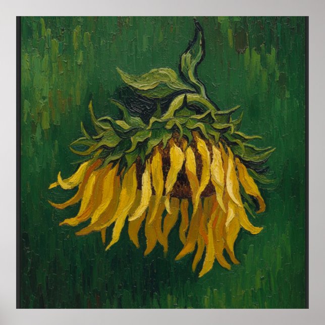 Poster One Sunflower After Van Gogh (Frente)