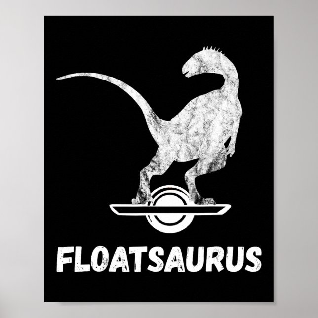 Poster One Wheel Retro Electric Skateboard Float Brachios (Frente)