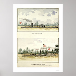 Póster Oneota Ironclad por D.M.N. Stouffer 1864