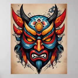 Poster Oni Mask