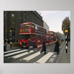 Póster Ônibus da estação da rua de Liverpool - Londres
