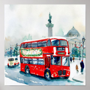 Poster Ônibus de dois andares vermelhos de Londres, (A)