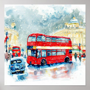 Poster Ônibus de dois andares vermelhos de Londres, (L)