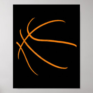 Poster Ônibus desportivo Silhout de Basquete