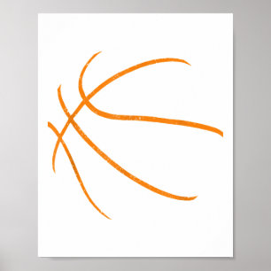 Poster Ônibus desportivo Silhout de Basquete