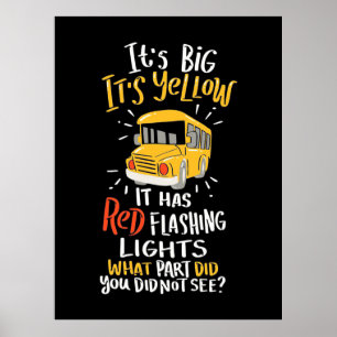 Poster Ônibus Escolar É Grande E Amarelo
