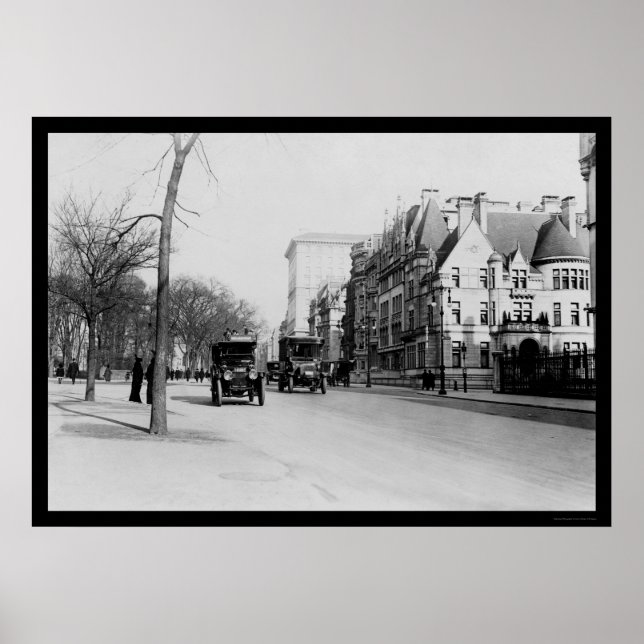 Póster Ônibus na Quinta Avenida, Nova Iorque de 1913 (Frente)