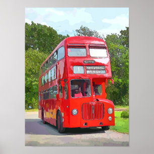 POSTER ÔNIBUS VERMELHO