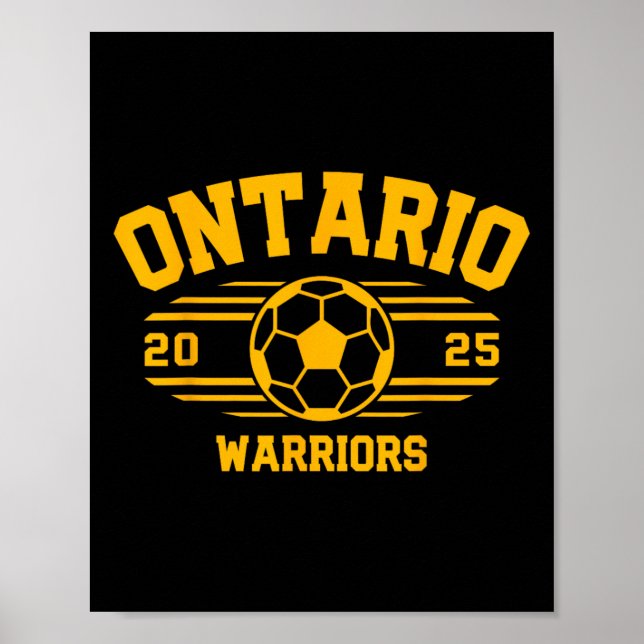 Poster Ontario Warriors Futebol Byll 2025 EM  (Frente)