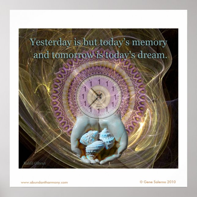 Poster Ontem é a memória de hoje... (Frente)