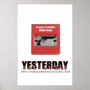 Poster Ontem vidro da ruptura