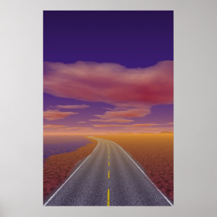 Póster OnTheRoadAgain - camionista solitário