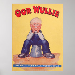 Poster Oor Wullie 1941 Vintage Print