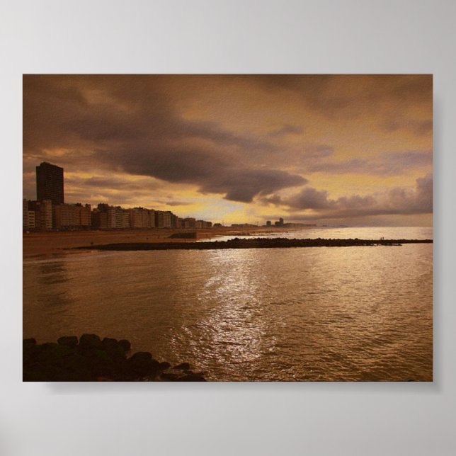 Póster oostende zonsondergang (Frente)