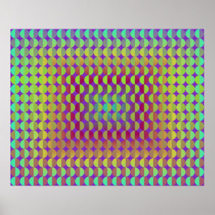 Poster Op Art Facing Each Other Gradient