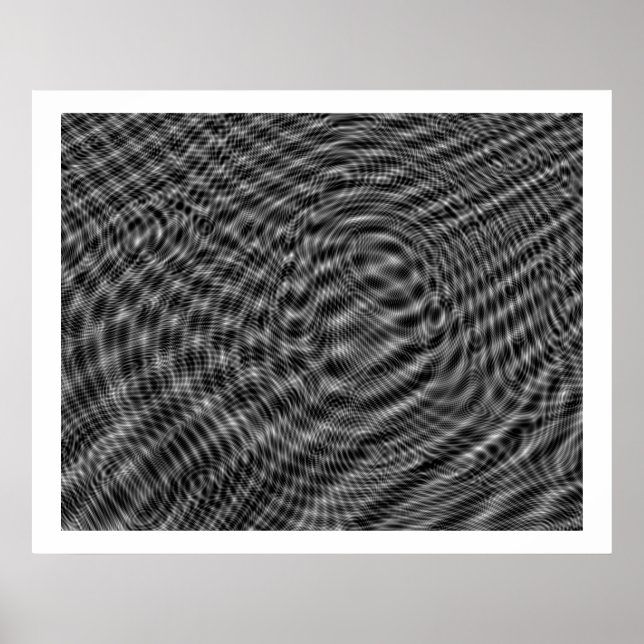 Póster Op Art Random Moire Waves 01 (Frente)