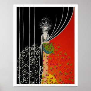 Poster OPÇÃO DE CANVAS da placa de moda da cortina -