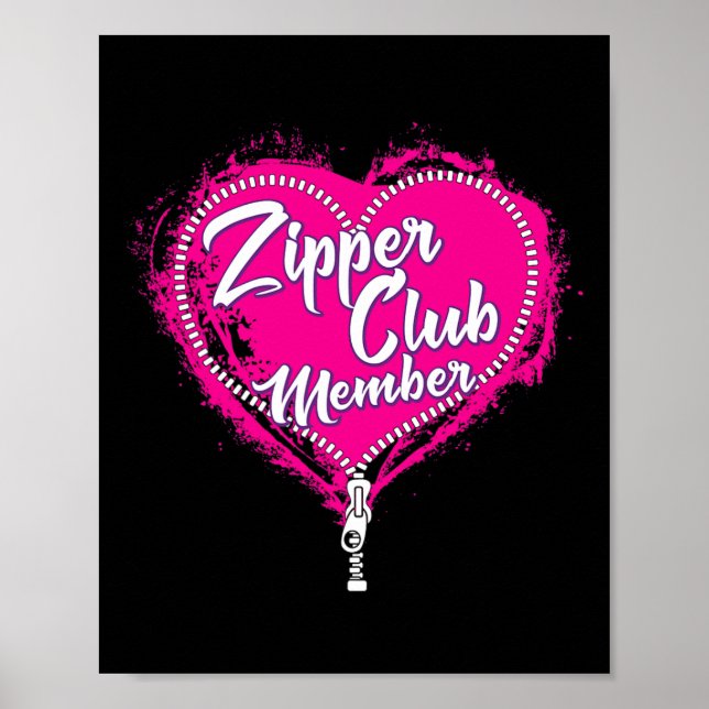 Poster "Open Heart Surgery Humor Women's Zipper Club Tee  (Frente)