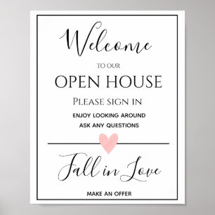 Poster Open House Real Estate Sign, Real Estate