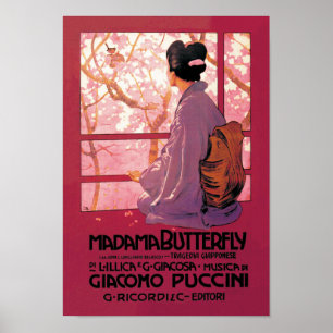Póster Ópera da borboleta de Madama