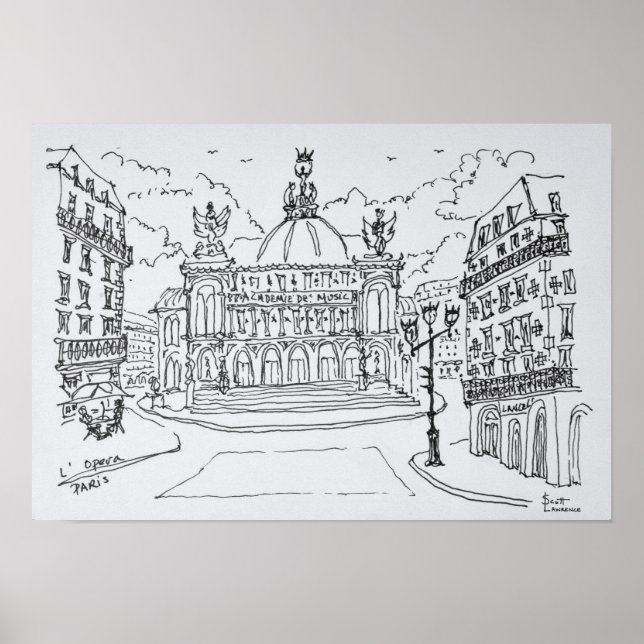 Póster Ópera de Palais Garnier | Paris, França (Frente)