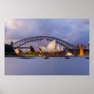 Póster Ópera de Sydney à noite