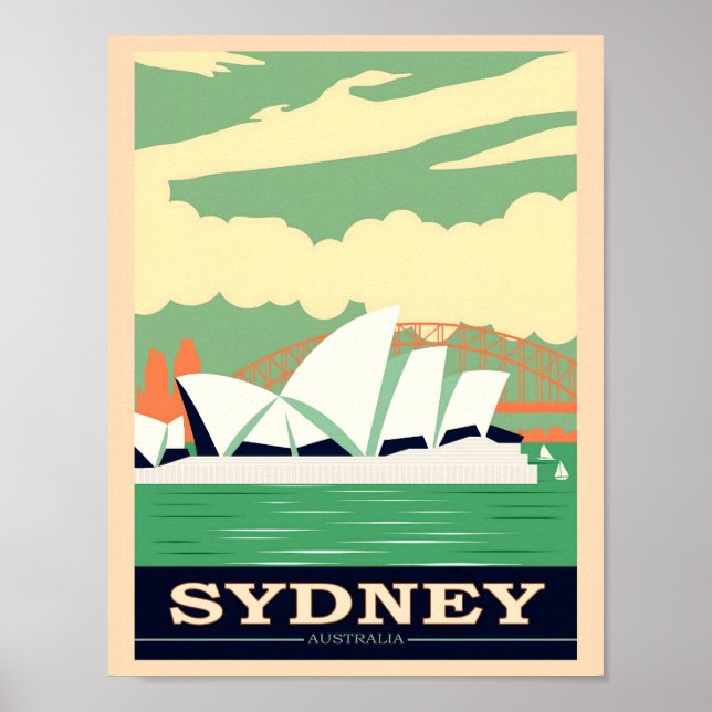 Poster Ópera de Sydney e Ponte Harbor 2, Viagem (Frente)