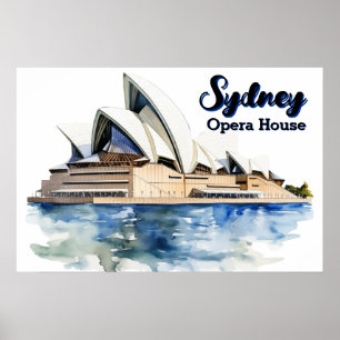 Poster Ópera de Sydney: Elegância Icônica do Porto