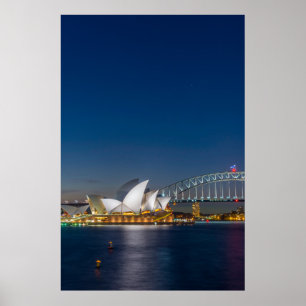 Poster Ópera de Sydney na noite
