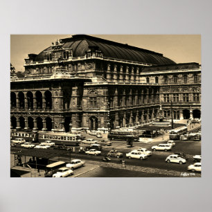 Poster Ópera Estatal da Áustria Viena Staatsoper vintage