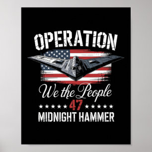 Poster Operação Avião Stealth B-2 Martelo da Meia-Noite