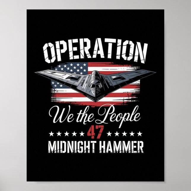 Poster Operação Avião Stealth B-2 Martelo da Meia-Noite (Frente)