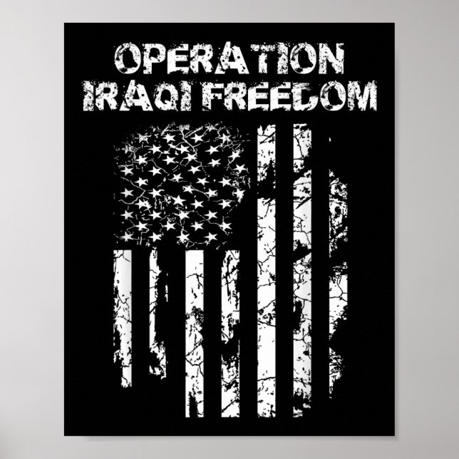 Poster Operação Liberdade Iraquiana Combate Veterano (Frente)