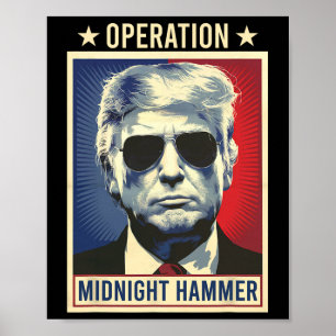 Poster Operação Martelo da Meia-Noite Trump