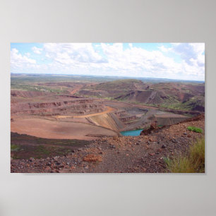 Póster Operações de mineração na mina de Paraburdoo