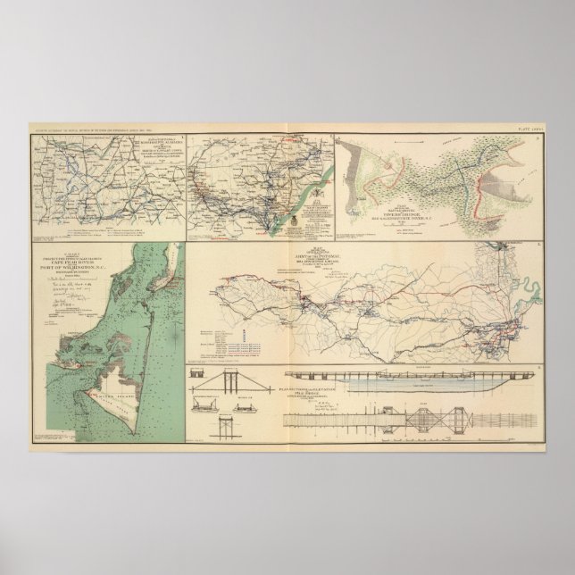 Poster Operações do Exército Potomac (Frente)