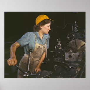 Póster Operador 1942 do torno