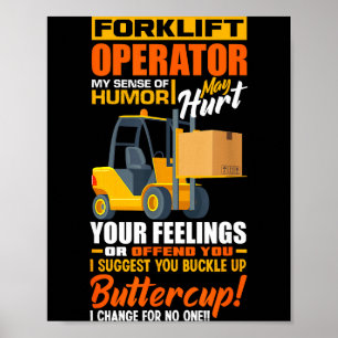 Poster Operador de Empilhadeira Meu Sentido de Humor Empi