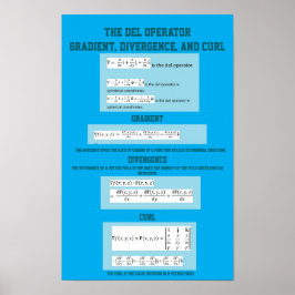 Poster Operador Del: Gradiente, Divergência e Rotacional