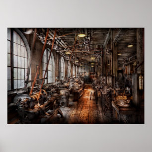Poster Operador - uma oficina de construção mecânica