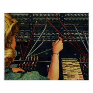 Póster Operadora de Central Telefônica, Negócios Antigos
